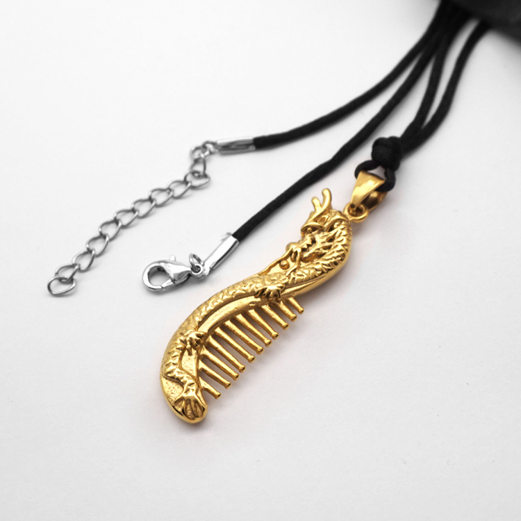 Golden with 60cm black rope