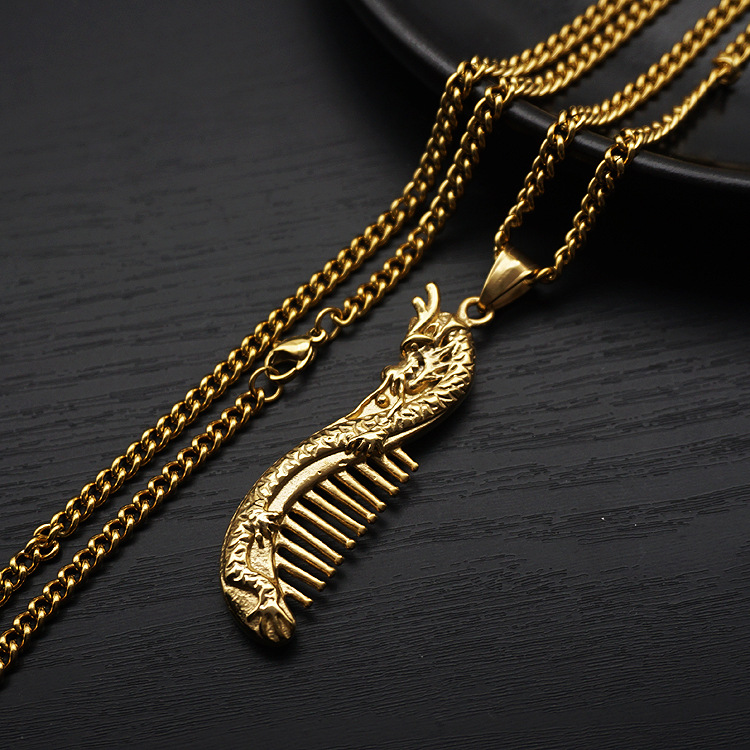 Gold with 55cm Cuban chain