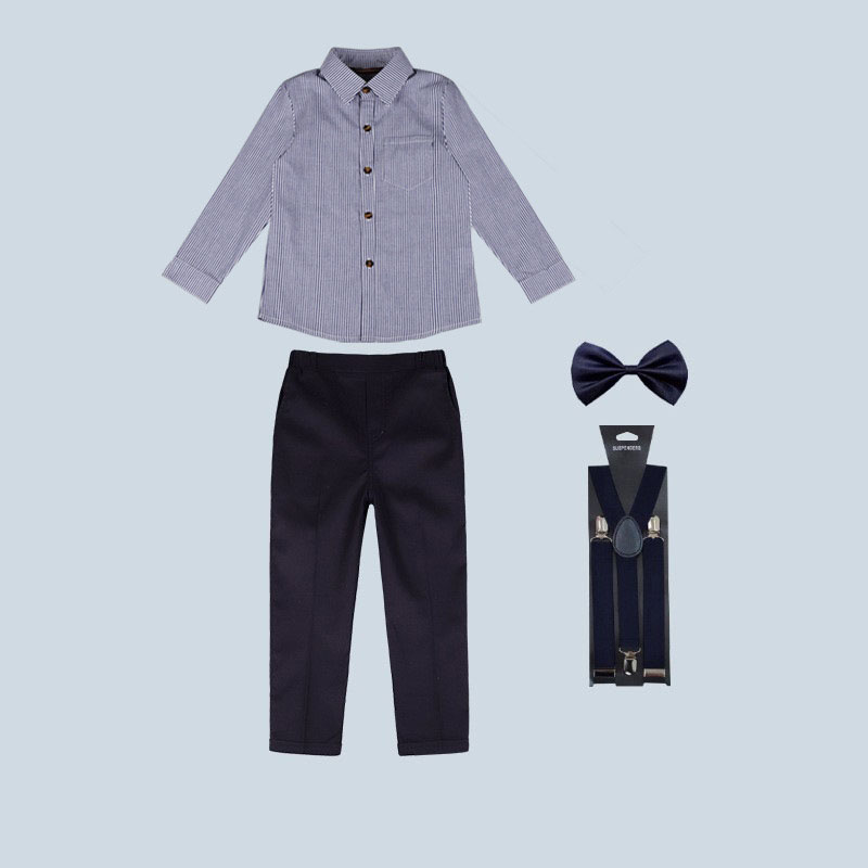 Four-piece long-sleeved suspenders