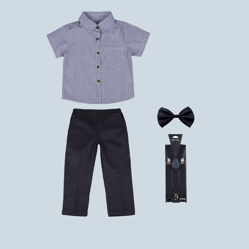 Four-piece short-sleeved suspenders