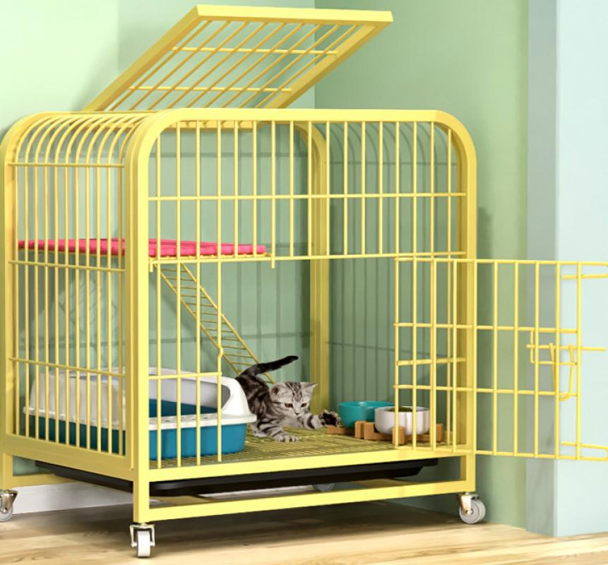 Log Color 65 # double square tube cat cage (60 * 45 * 66cm)