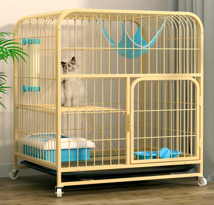 Log Color 85 # double square tube cat cage (78 * 55 * 85cm)