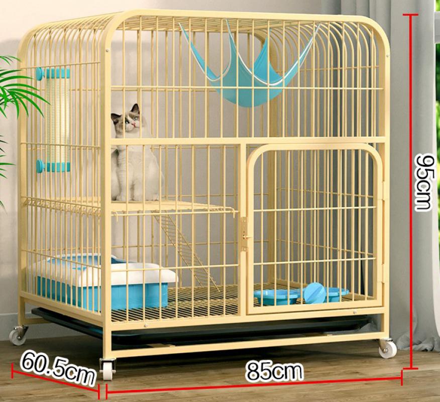 Log Color 95 # double square tube cat cage (85 * 60.5 * 95cm)