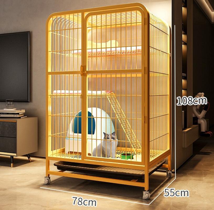 Log Color 108 # three-layer square tube cat cage (78 * 55 * 108cm)