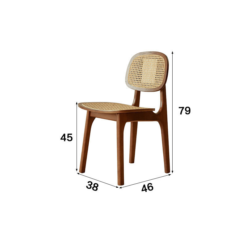 Light walnut [True rattan] rattan woven seat plate