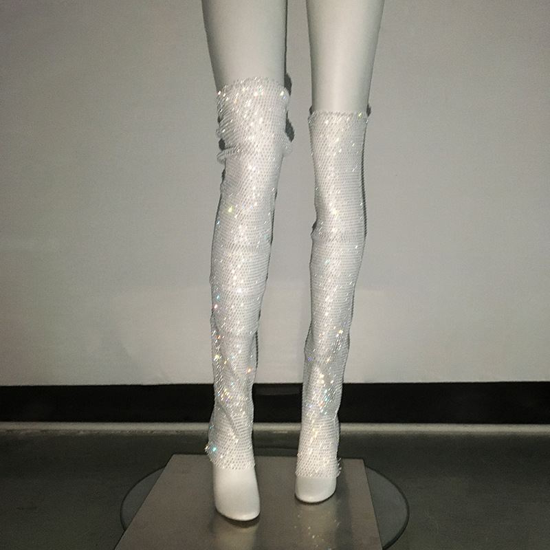 White white diamond leg cover