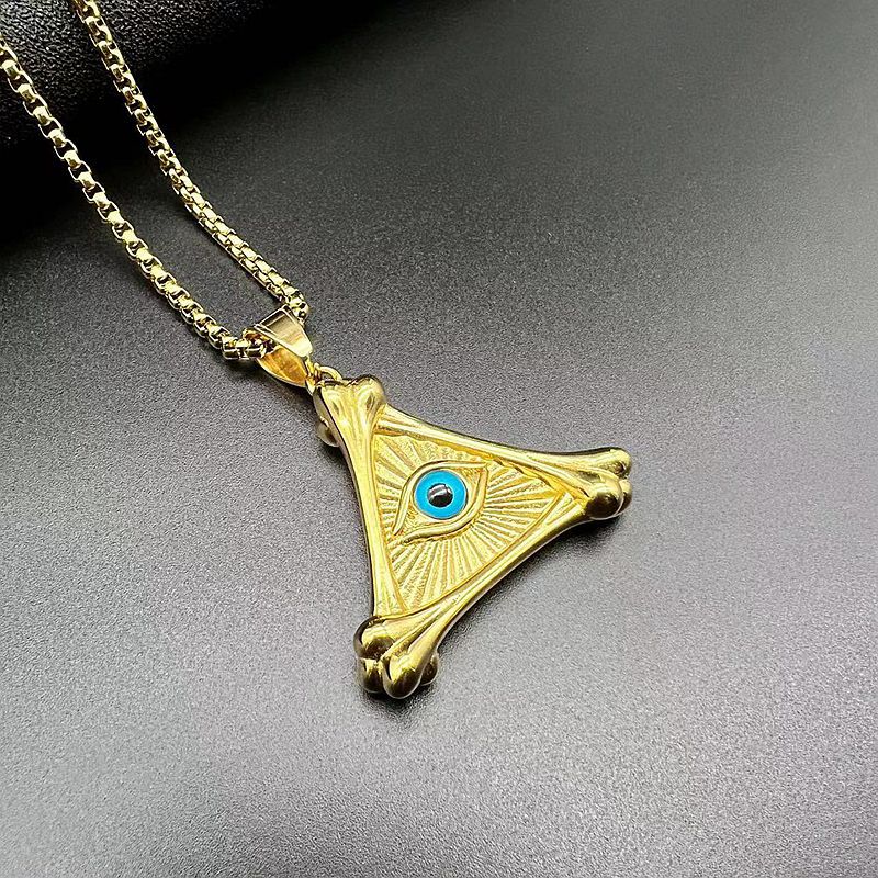 Gold single pendant 40x50mm