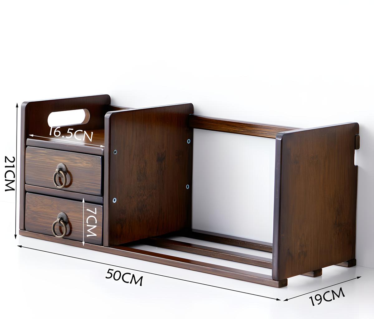 Walnut color double draw 50 long [ drawer left and right optional ]