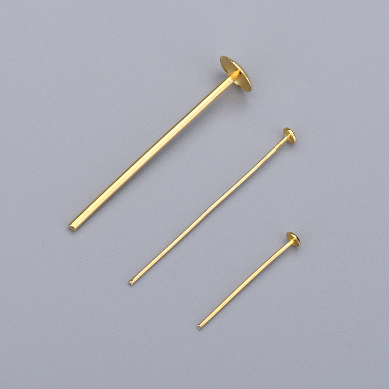 gold color plated 2x15mm, wire diameter 0.5mm