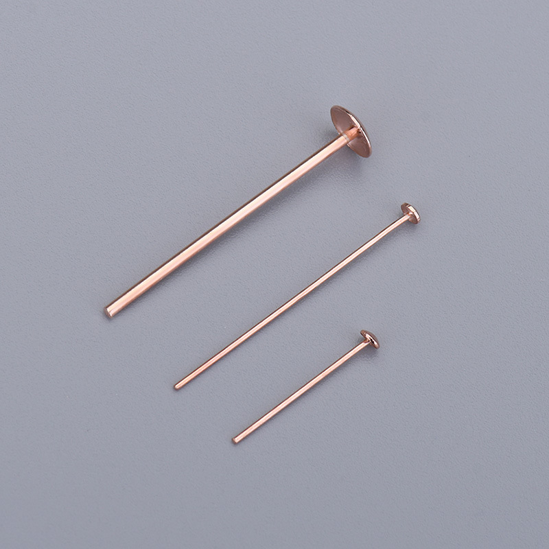 rose gold color plated 2x15mm, wire diameter 0.5mm