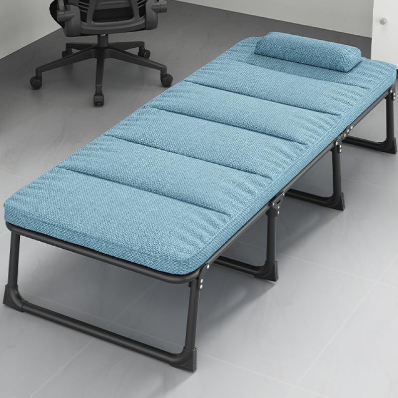Blue anti-concave waist mute bed -190*63 wide round tube   cushion [complimentary pillow]