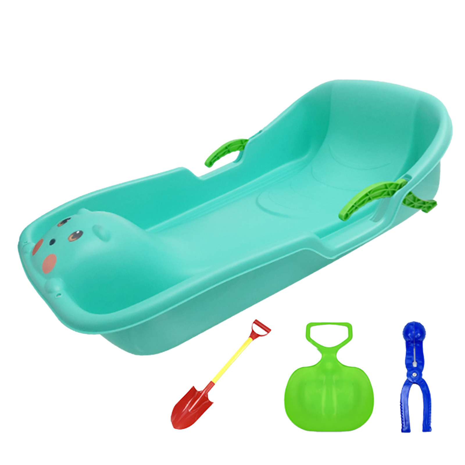 [Children's model - Thickened Lake blue] Complimentary shovel/snow flake/snowball clip