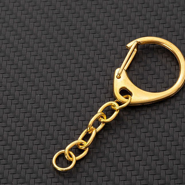2:Gold plated big D buckle single loop