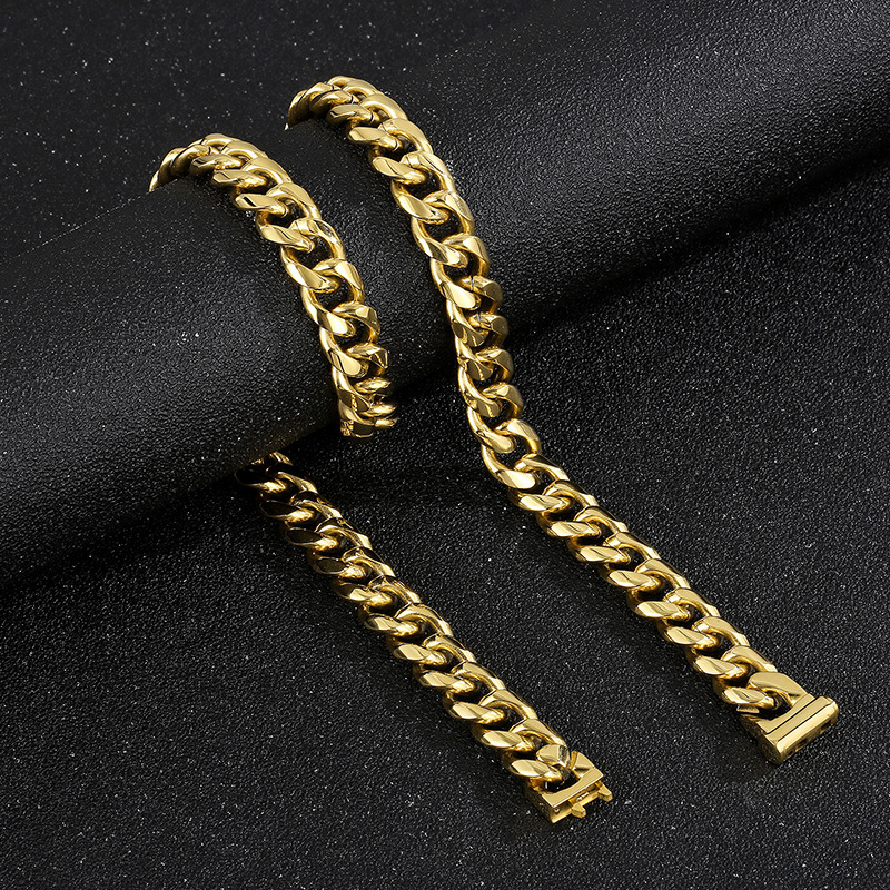 Gold (width 13mm) Bracelet 21.5cm