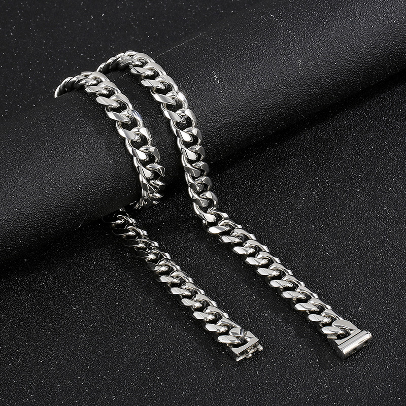 Steel color (width 13mm) Bracelet 21.5cm