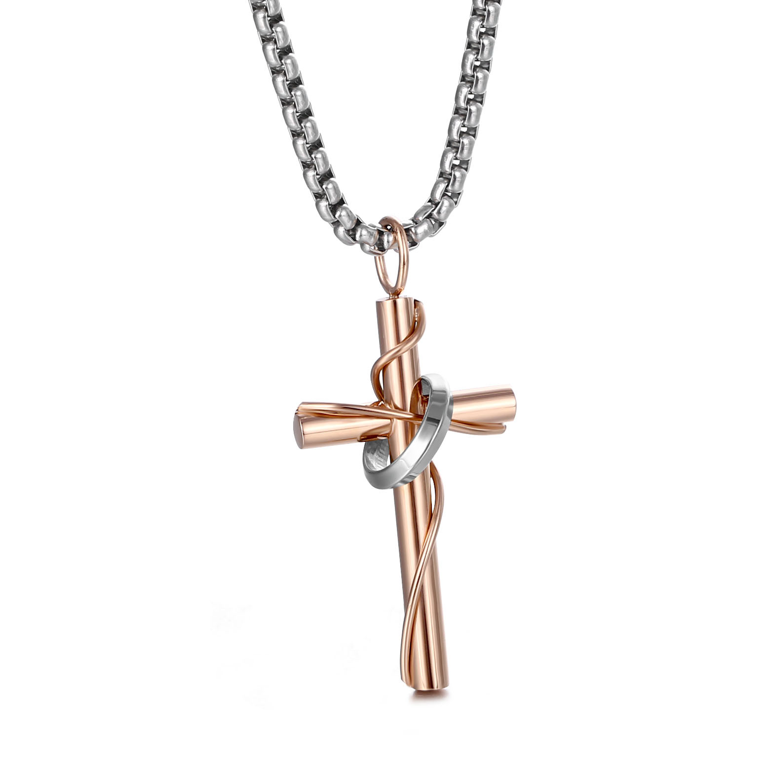 Rose gold with chain