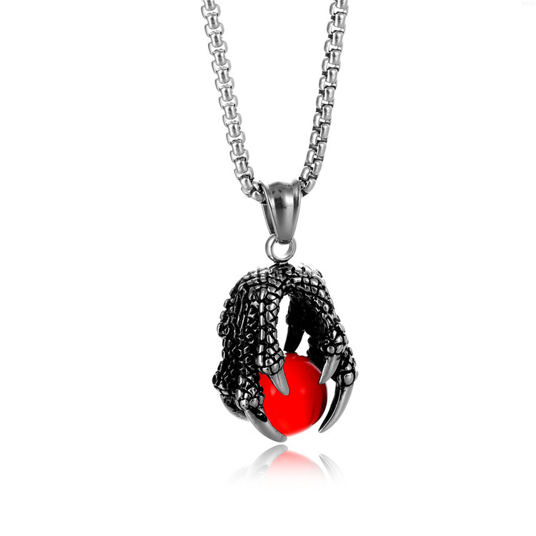 Red Ball Necklace with chain