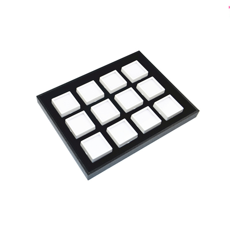 5:Glass cover 12-bit 5cm white box tray set