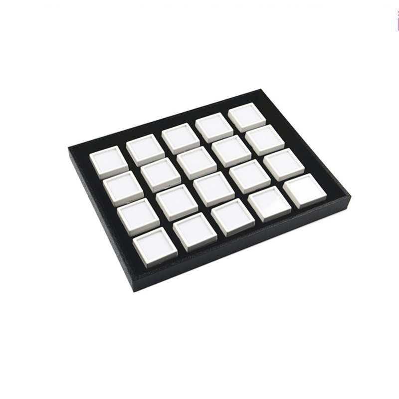 Glass cover 20-bit 4 cm white box tray set