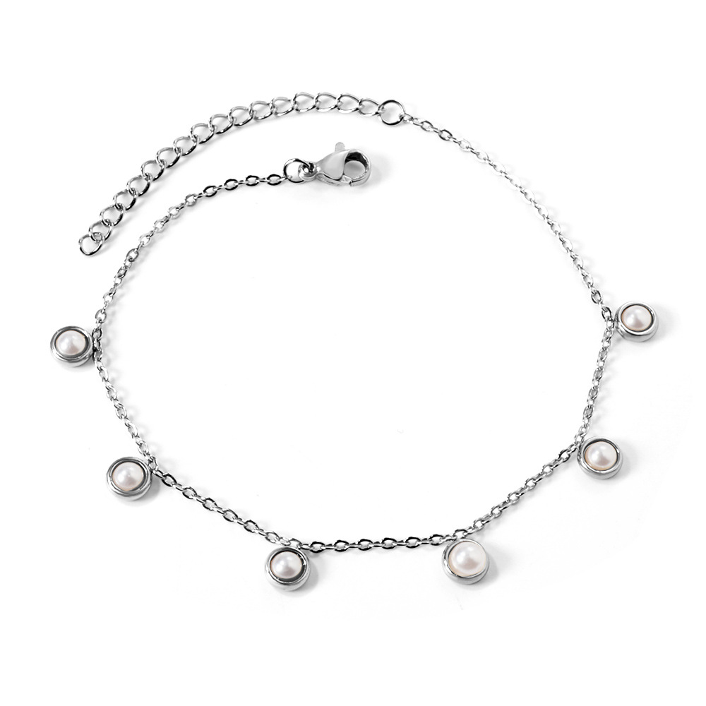 1:Steel-colored white half pearl