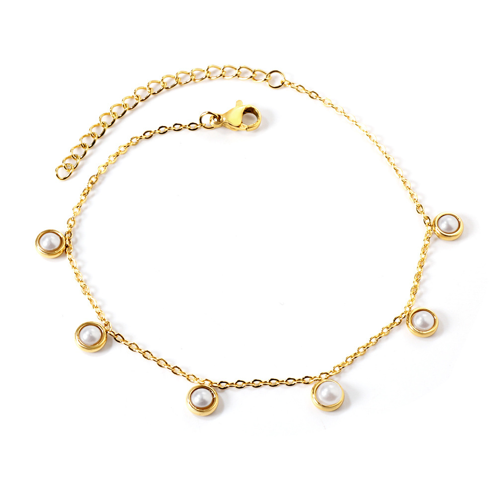 2:Golden white half pearls