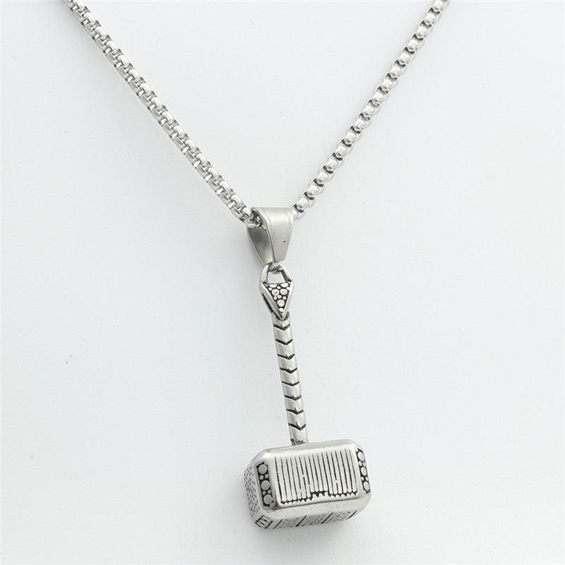 Silver pendant with 3.0 x 60cm square pearl chain
