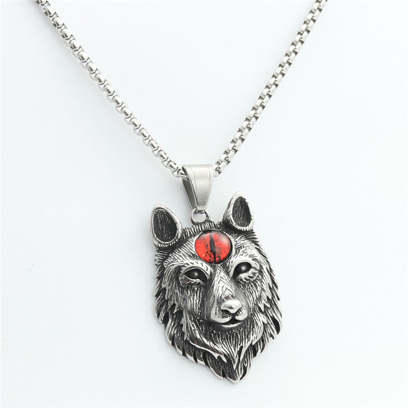 Red Eye pendant with matching chain 3.0 x 60cm squ