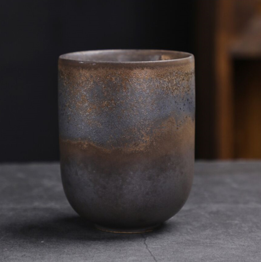 Small tube cup - Black gold