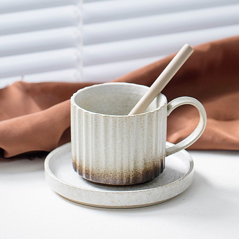 Coffee mug set - gradient white
