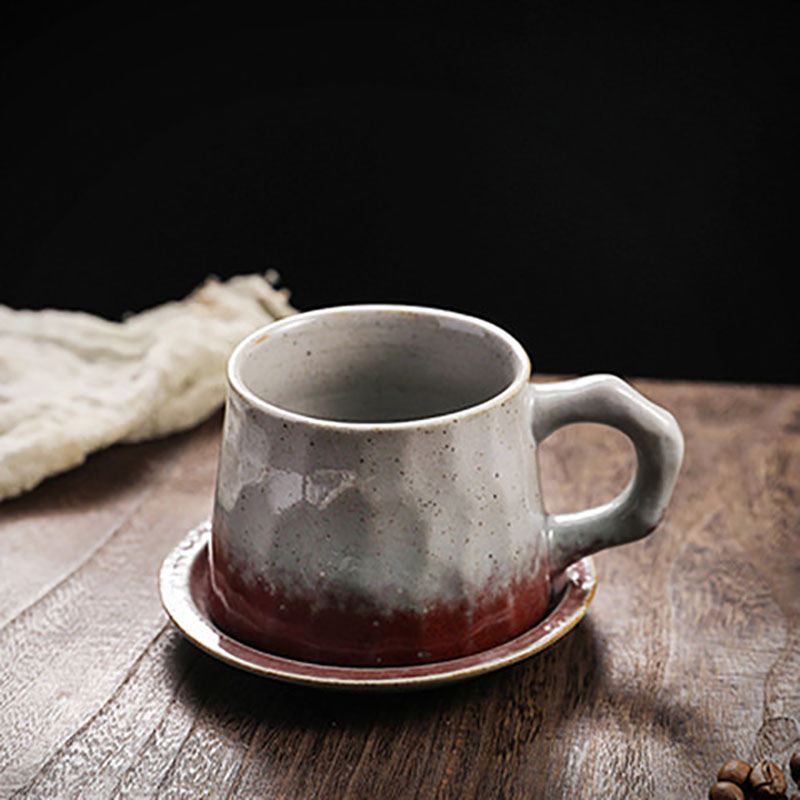 2 piece coffee cup set - Gradated red