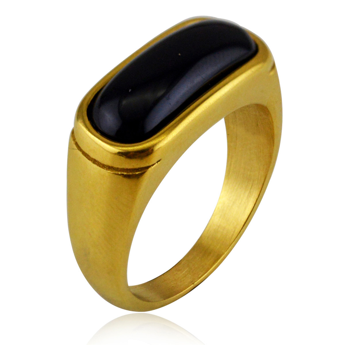 Golden black stone