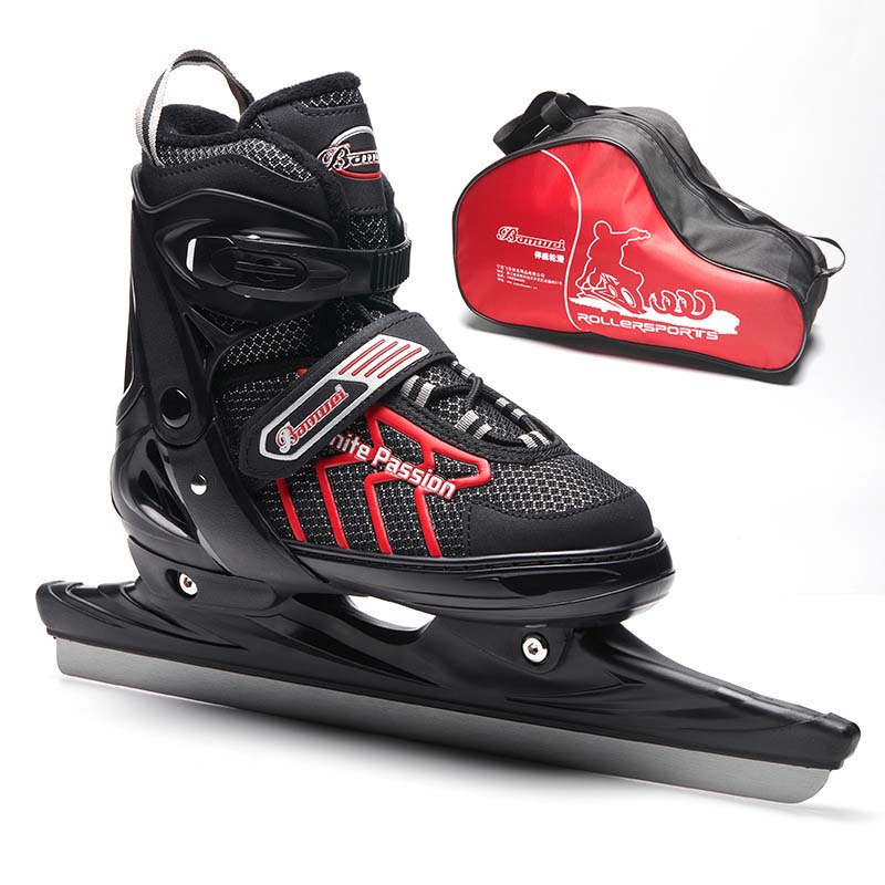 Black and red speed skate knife