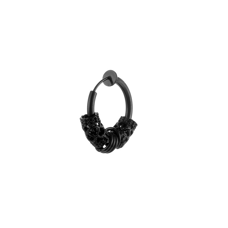 Black elastic ear clips