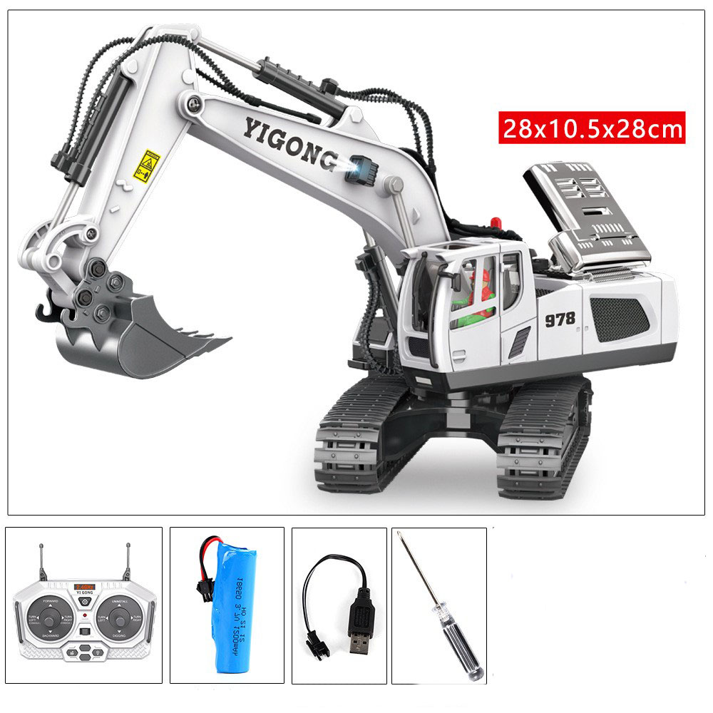 White [New edition] 11 channel BC1043 alloy excavator