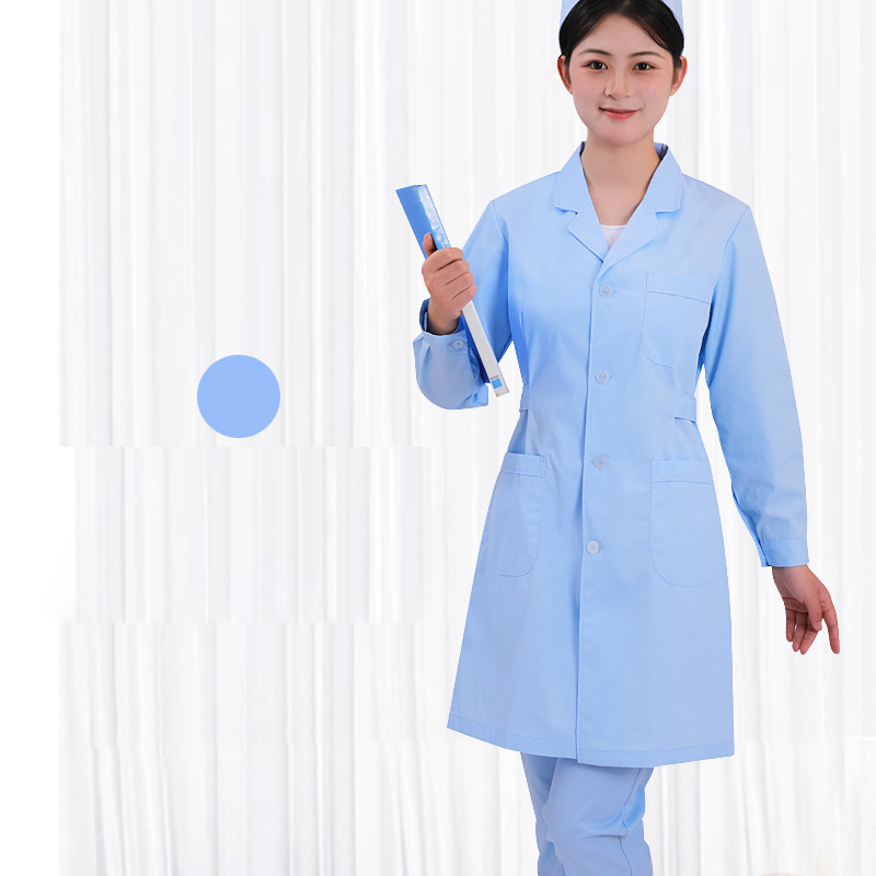 Blue suit collar Long sleeve thin style   nurse pants   hat (good quality)