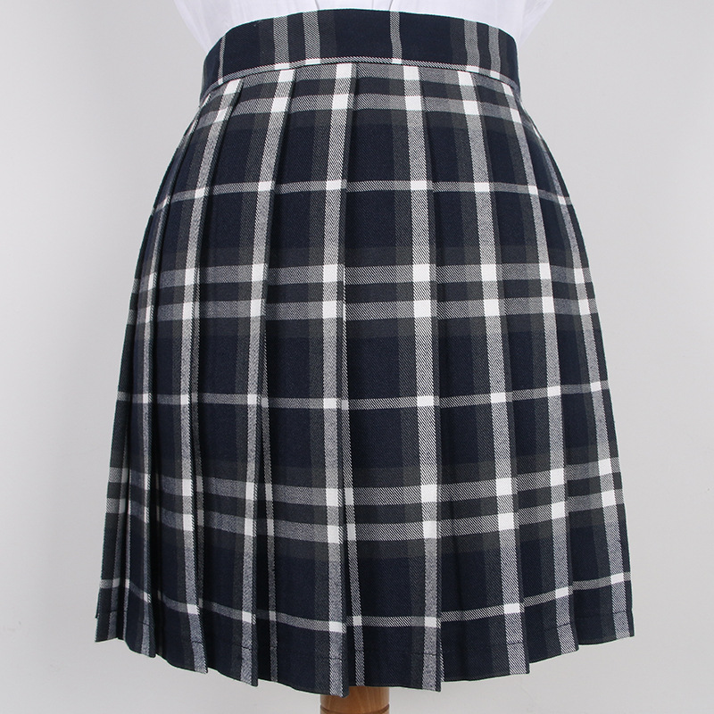 Blue English style size 36 check skirt