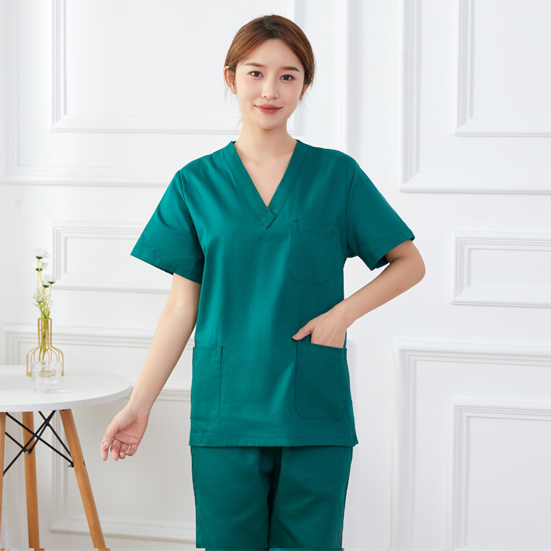 Women's cotton green short sleeve