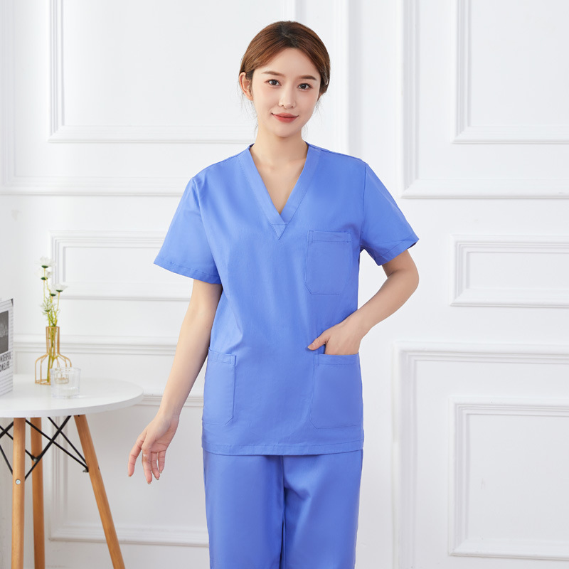 Women's cotton blue short sleeve