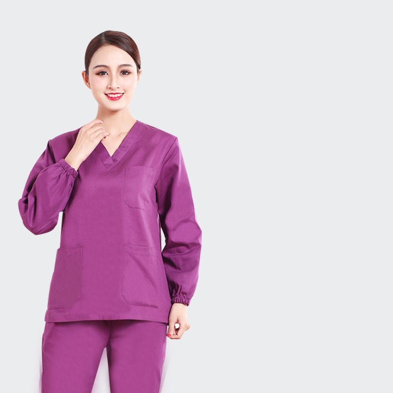 Women's cotton purple long sleeve