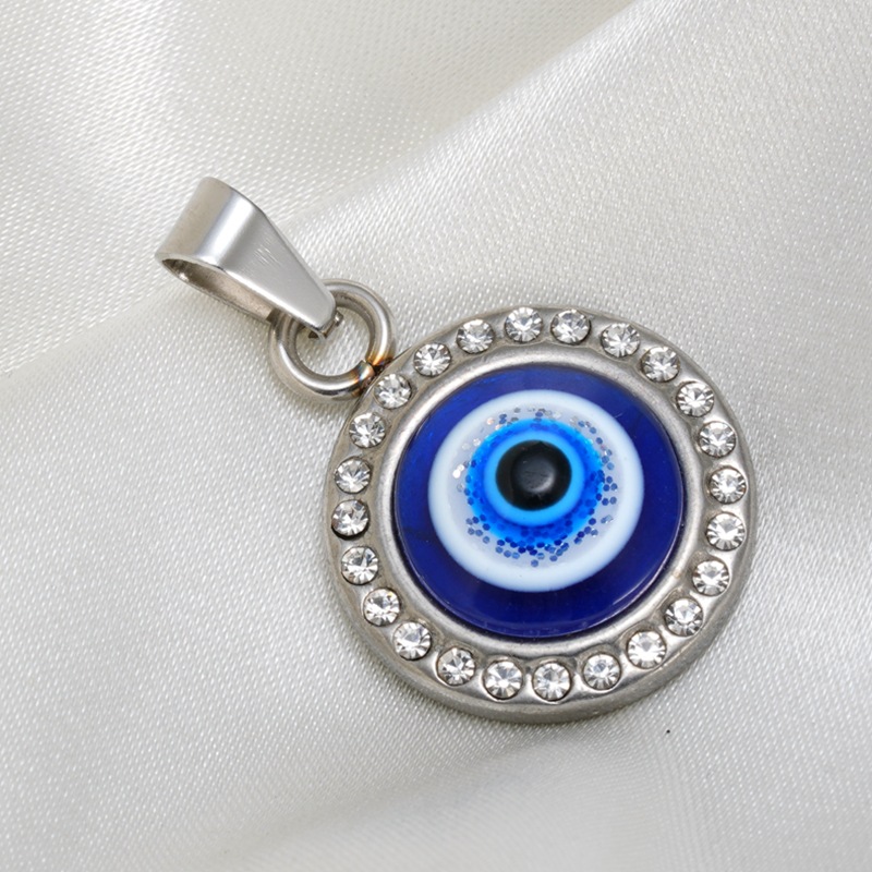 8:Steel blue eye single pendant