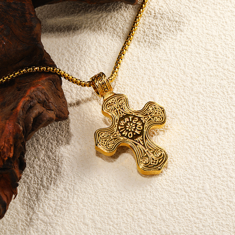 Gold pendant, without chain -57*38mm