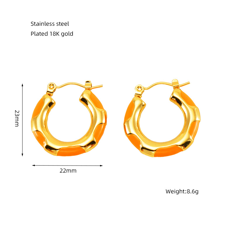 3:ZYG1293-orange earrings