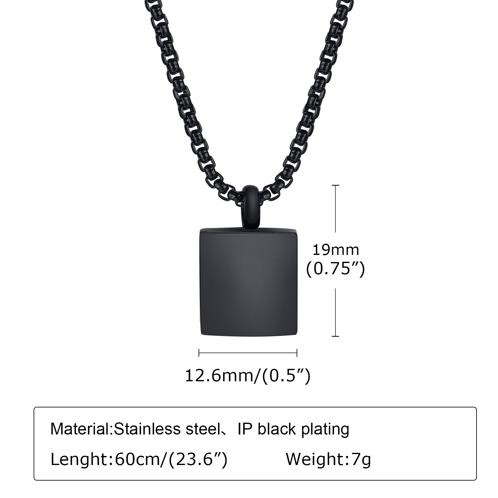 4:Black pendant with chain 60CM