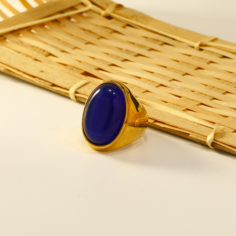 Gold and blue cat's eye