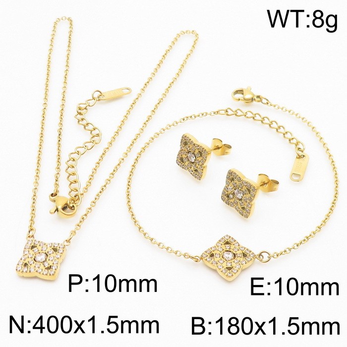 2:Gold necklace   earrings   bracelet