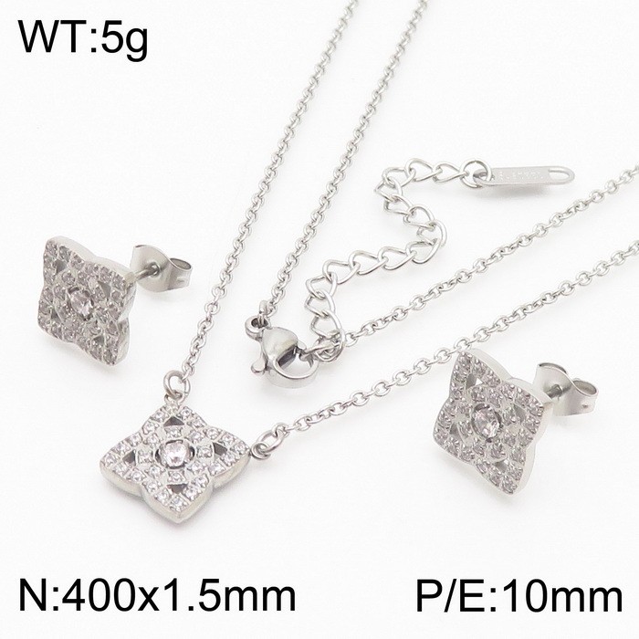 3:Steel necklace   earrings