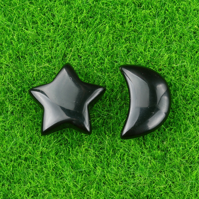 2 Schwarzer Obsidian