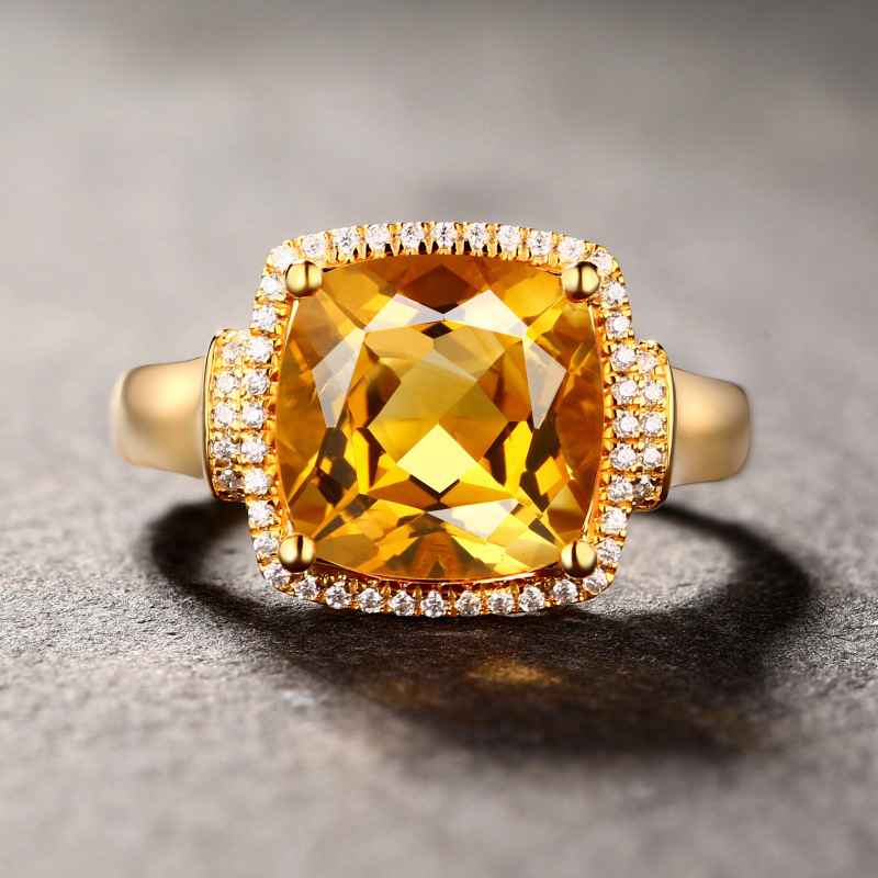 Golden yellow diamond