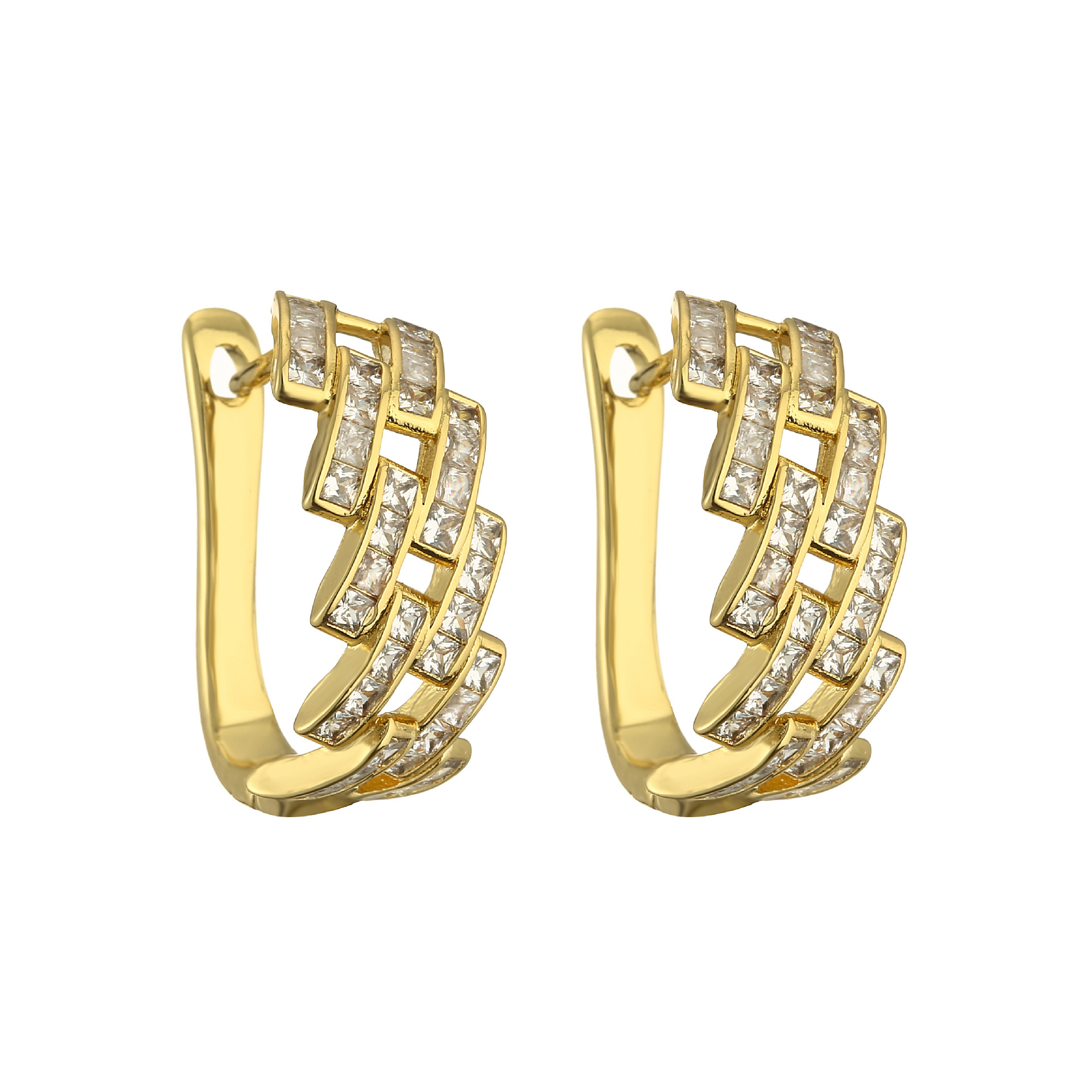 5:1 pair of golden earrings