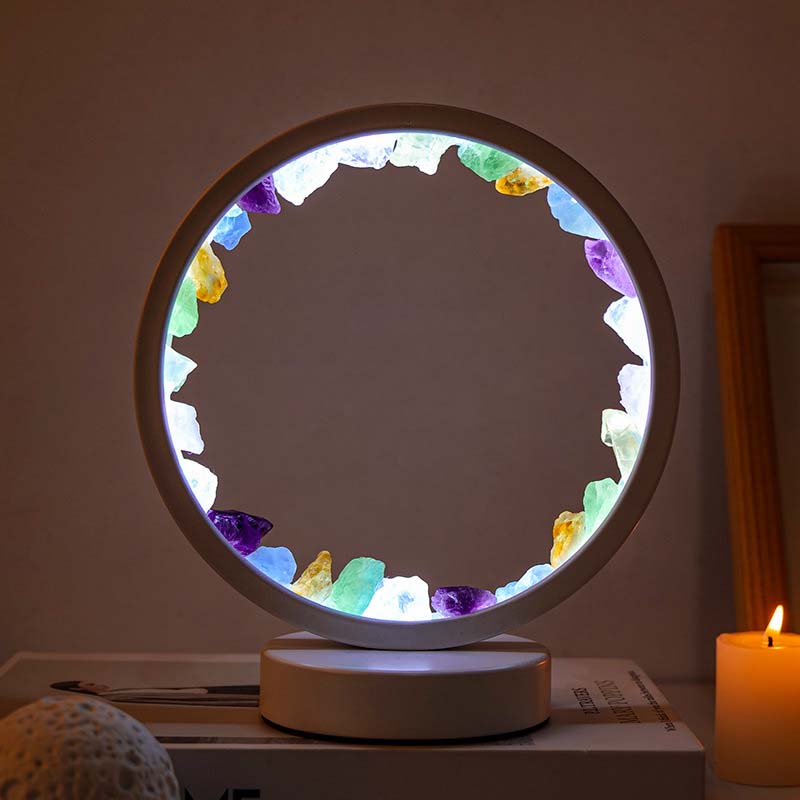 20:Colorful crystal gravel ( three-color light ) white frame